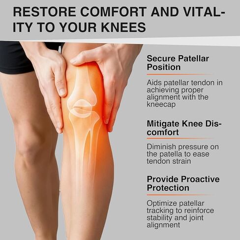 PRO Patella Tendon Knee Strap 2 Pack [3s Quick-Buckle], Knee Pain Relief Support Brace Running, Basketball, Jumpers Knee, Volleyball, Soccer, Tennis, Hiking, Tendonitis & Squats in Saudi Arabia
