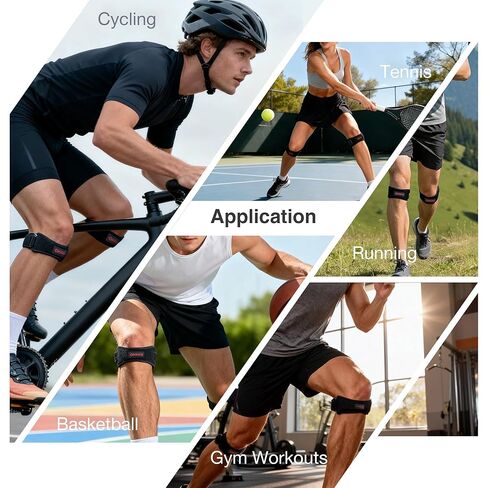 PRO Patella Tendon Knee Strap 2 Pack [3s Quick-Buckle], Knee Pain Relief Support Brace Running, Basketball, Jumpers Knee, Volleyball, Soccer, Tennis, Hiking, Tendonitis & Squats in Saudi Arabia