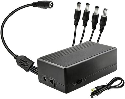 12V 2A Mini UPS 4 Channels, 15600mAH DC Home Router UPS with 4 Interfaces, Rechargeable Battery Backup for LED Light Strip, CCTV Camera, Router (15700) in Saudi Arabia