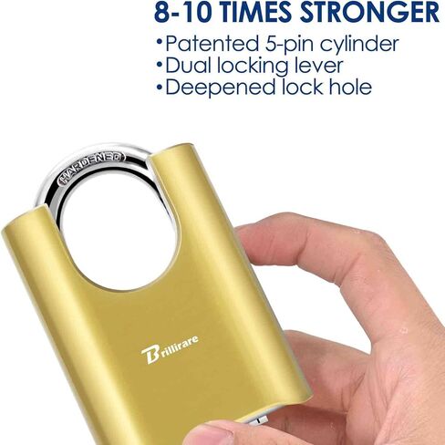 Outdoor Combination Lock, 4 Digit Heavy Duty Padlock Metal, Weatherproof Alloy Locks with Hardened Steel Shackle, High Security Large Padlocks for Sheds Fence, Gate Hasps, Storage Unit-Golden in Saudi Arabia