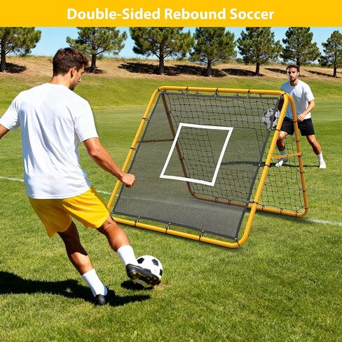 Garvee Adjustable Rebounder Net 4x4 ft, Multi-Sport Training Equipment for Soccer, Baseball, Softball, Backyard Practice, Passing Throwing Catching Control, Easy Setup Portable Pitching Trainer in Saudi Arabia