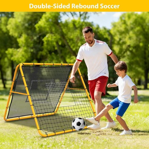 Garvee Adjustable Rebounder Net 4x4 ft, Multi-Sport Training Equipment for Soccer, Baseball, Softball, Backyard Practice, Passing Throwing Catching Control, Easy Setup Portable Pitching Trainer in Saudi Arabia