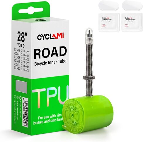 1/4-Pack TPU Inner Tubes 700x18-32c 700c Inner Tubes with Removable Core Ultralight 38g 45/60/80mm Metal Presta Valve in Saudi Arabia
