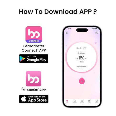 Femometer Smart Basal Body Thermometer, BBT Thermometer with Backlight LED Screen, Fertility/Period Tracker with Femometer APP, Automatic Data Recording, Lipstick Shape, Easy to Use and Carry, Purple in Kuwait