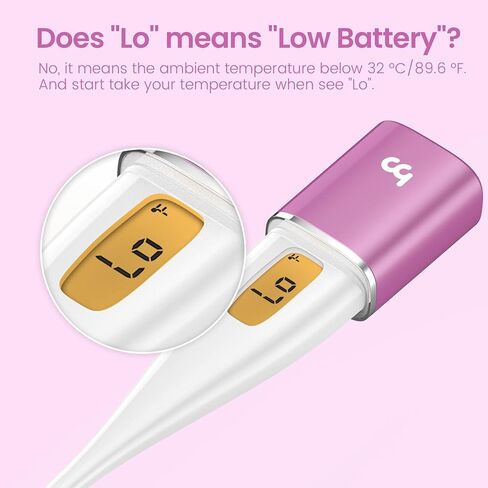 مقياس حرارة الجسم القاعدي الذكي من Femometer، مقياس حرارة BBT مع شاشة LED بإضاءة خلفية، متتبع الخصوبة/الدورة الشهرية مع تطبيق مقياس Femometer، تسجيل البيانات تلقائيًا، شكل أحمر الشفاه، سهل الاستخدام والحمل، أرجواني in Saudi Arabia