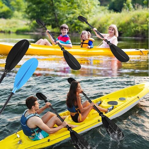 Quynhni- Standard Kayak Paddle,70-96inch Adjustable Kayak Paddle Sturdy Iron Shaft and Durable Polypropylene Blade 0/65° Blade Angle with Drip Loop. in Saudi Arabia