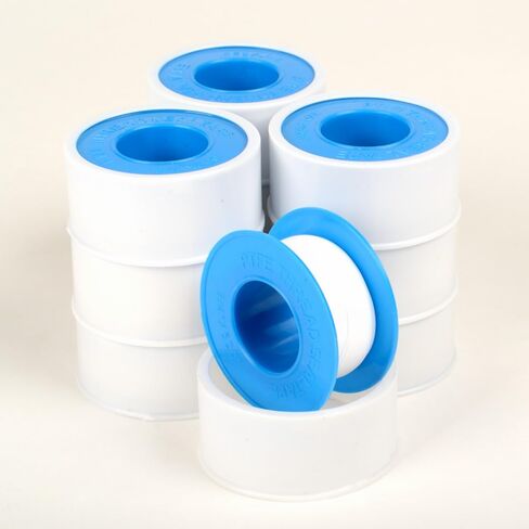 أكل برو. الأدوات - شريط تفلون، شريط مانع للتسرب الصناعي، شريط أنابيب ملولب، شريط سباكة، نطاق درجة حرارة من -450 درجة فهرنهايت إلى +550 درجة فهرنهايت، شريط تفلون 3/4 بوصة × 520 بوصة، شريط أبيض - 100 عبوة in Kuwait