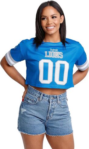 FOCO NFL Womens NFL Ladies Fashion Gameday Jersey Mesh Crop Top Shirt in Saudi Arabia