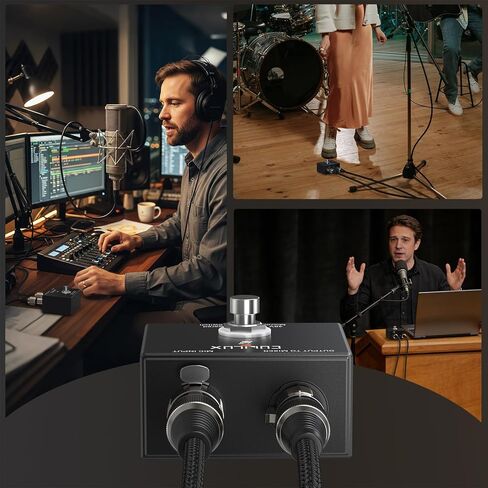 كوبيلوكس MMX-3 XLR مفتاح كتم الصوت لميكروفون مكثف 48 فولت، التحكم في اليد/القدم، حافظة من سبائك الألومنيوم، مفتاح تشغيل/إيقاف للميكروفون للاستوديو والبث والمسرح in Saudi Arabia