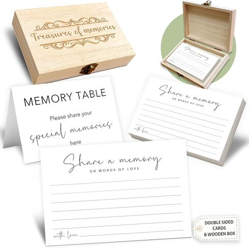 Share A Memory Cards For Celebration of Life Decorations, 50 Psc Share A Memory Box For Funeral Memorial for Funeral Wedding Birthday Graduation Bridal Shower Guest Book Ideas(Minimalism) -A06 in Saudi Arabia