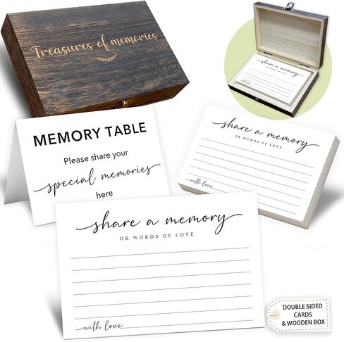 Share A Memory Cards For Celebration of Life Decorations, 50 Psc Share A Memory Box For Funeral Memorial for Funeral Wedding Birthday Graduation Bridal Shower Guest Book Ideas(Minimalism) -A06 in Saudi Arabia