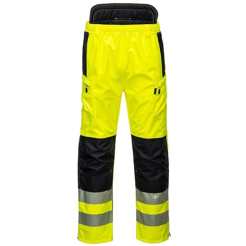 Portwest PW342 للرجال PW3 HI VIS سراويل أمطار مقاومة للماء ، والوزن الخفيف ومرن ملابس العمل الأصفر/الأسود ، 3x-large in Saudi Arabia