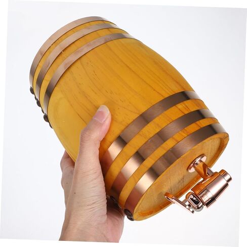 Mini Oak Wine Barrel Stand Wooden Aging Barrel for Red Wine Beer and Spirits Includes Resin Spigot for Home Brewing and Decoration in Saudi Arabia