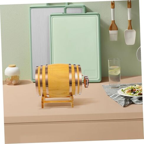 Mini Oak Wine Barrel Stand Wooden Aging Barrel for Red Wine Beer and Spirits Includes Resin Spigot for Home Brewing and Decoration in Saudi Arabia