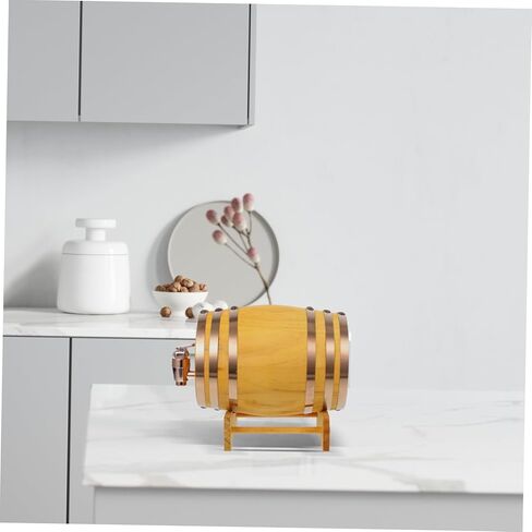 Mini Oak Wine Barrel Stand Wooden Aging Barrel for Red Wine Beer and Spirits Includes Resin Spigot for Home Brewing and Decoration in Saudi Arabia