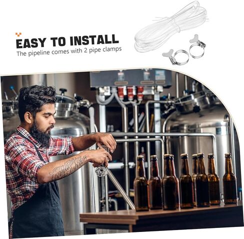 MAGICLULU High Strength Beer Kit Flexible Hose Draft Beer Hose Clamps Brewing Gas Tubing for Home Commercial Use in Saudi Arabia