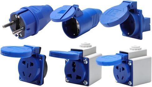 欧式两极工业防水连接器2芯16A对接双孔发电机多功能10A(Connector) in Kuwait