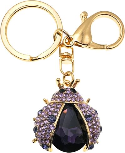 Opalescent Elephant Keychain for Women - Rhinestone Purse Charm with Gold Chain, Split Ring & Lobster Clip - 4.6" Long Bag Accessory in Saudi Arabia