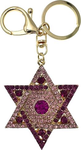 Opalescent Elephant Keychain for Women - Rhinestone Purse Charm with Gold Chain, Split Ring & Lobster Clip - 4.6" Long Bag Accessory in Saudi Arabia