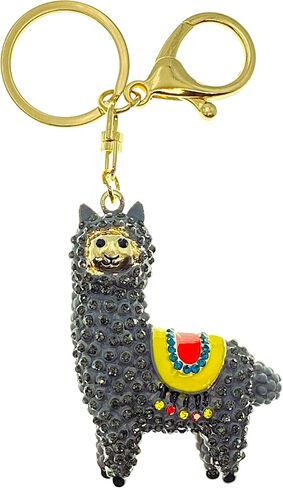 Opalescent Elephant Keychain for Women - Rhinestone Purse Charm with Gold Chain, Split Ring & Lobster Clip - 4.6" Long Bag Accessory in Saudi Arabia