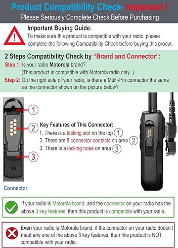 Commountain 5 Pack-Speaker Mic Compatible with Motorola Potable Radios R5 XPR 3500e XPR 3300e XPR3500e XPR3300e XPR3500 XPR3300, Noise Reduction Shoulder Microphone in Saudi Arabia