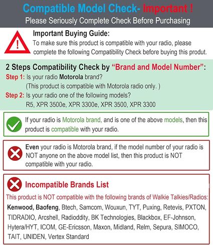 Commountain 5 Pack-Speaker Mic Compatible with Motorola Potable Radios R5 XPR 3500e XPR 3300e XPR3500e XPR3300e XPR3500 XPR3300, Noise Reduction Shoulder Microphone in Saudi Arabia