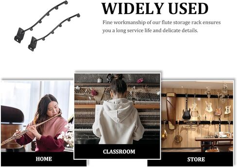 Flute Groove Hanging Hanger 2pcs Wall-mounted Instrument Hooks for Wind Instruments Flute Storage Rack for Music Room Display in Saudi Arabia