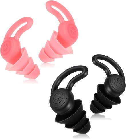 4 Pcs Kids Ear Plugs for Noise Reduction, Soft Silicone Ear Plugs for Kids & Adult, Sleeping, Travel, Concerts, Swimming (2 Colors) in Saudi Arabia