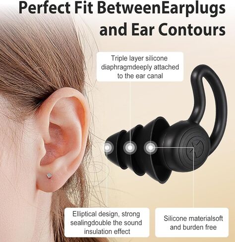 4 Pcs Kids Ear Plugs for Noise Reduction, Soft Silicone Ear Plugs for Kids & Adult, Sleeping, Travel, Concerts, Swimming (2 Colors) in Saudi Arabia