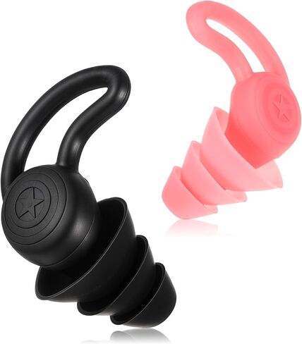 4 Pcs Kids Ear Plugs for Noise Reduction, Soft Silicone Ear Plugs for Kids & Adult, Sleeping, Travel, Concerts, Swimming (2 Colors) in Saudi Arabia