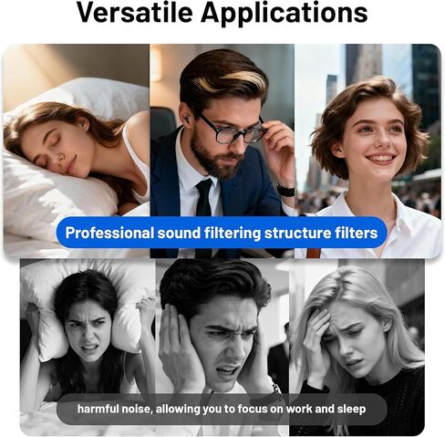 Ear Plugs for Sleeping 32dB Noise Reduction EarPlugs for Noise Cancelling & Sleep, Reusable Travel, Work, Focus & Concert, Ultra Soft with 4 Pairs of Ear Tips & a Portable Case in Saudi Arabia