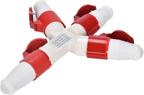 Three-way waterproof industrial aviation and socket non-explosion-proof connector Y-type one-point three 3/4/5 core 16A32A set(GP 1025 5P32A tee) in Saudi Arabia