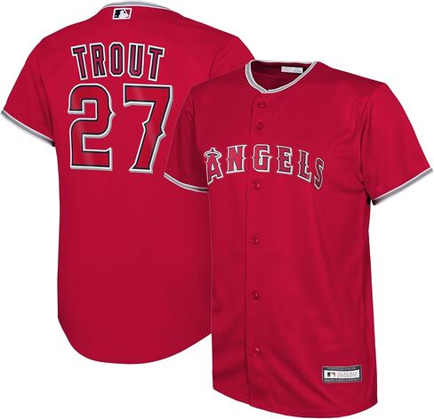 Mike Trout Los Angeles Angels MLB Kids Youth 8-20 Red Alternate Player Jersey in Saudi Arabia