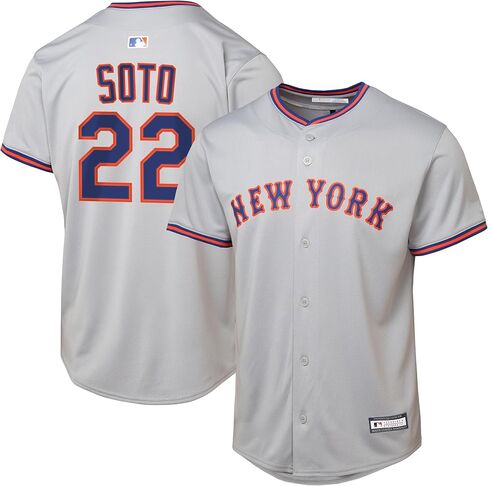 خوان سوتو نيويورك ميتس MLB Kids Youth 8-20 Gray Road Player Jersey in Saudi Arabia