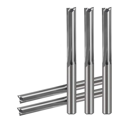 5pcs 6 * 22MM Carbide Two Flute Straight Slot Router Bit CNC Carving Engraving Tools for Milling Cutter in Saudi Arabia