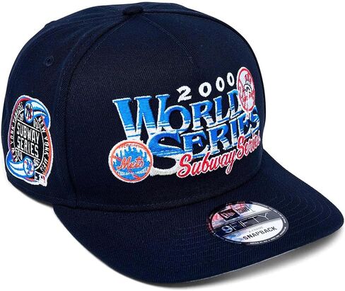 New Era NY New York Yankees Mets 9FIFTY 2000 Subway Series World Series Side Patch Snapback Cap, Hat Navy Blue in Saudi Arabia