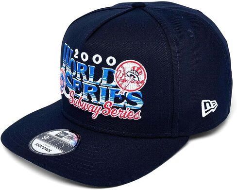 New Era NY New York Yankees Mets 9FIFTY 2000 Subway Series World Series Side Patch Snapback Cap, Hat Navy Blue in Saudi Arabia