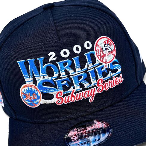 New Era NY New York Yankees Mets 9FIFTY 2000 Subway Series World Series Side Patch Snapback Cap, Hat Navy Blue in Saudi Arabia