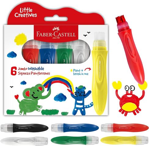 مجموعة Faber-Castell Little Creatives ArtPlay: مجموعة فنية مكونة من 15 قطعة للأطفال الصغار، وأقلام تلوين ضخمة، ومجموعة رسم للأطفال الصغار، ومستلزمات فنية للأطفال، وفنون وحرف يدوية (الأعمار من 3 سنوات فما فوق) in Kuwait