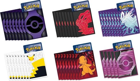 Offical Pokemon TCG Sleeves - 1x Random Pack of 65 Count Sleeves (ETB, Trainer Toolkit, Collection Box, etc.) Styles May Vary! in Saudi Arabia