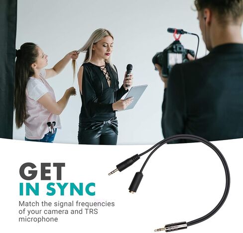Movo MV-RC300 3.5mm TRS to TRS Line to Microphone Attenuator Cable (-25dB) with Headphone Monitoring for DSLR's, Zoom, Tascam, Mixers, and More in Saudi Arabia