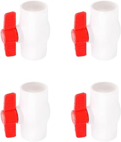 2Pack 2" PVC Ball Valve (Socket x Socket),Schedule 40, Cold Water Pipe Shut-off Valve Socket for Water Supply Lines, Garden Irrigation & Pipe Fitting Systems,Red T-Handle. in Kuwait