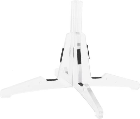 حامل كلارينيت 4 أرجل من RiToEasysports، حامل كلارينيت متقاطع من بلاستيك ABS قابل للفصل مع شرائط مخملية، لدعم الفلوت (شفاف) in Kuwait