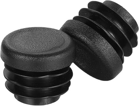 uxcell 4 Pcs Plastic Hole Plugs, 0.87"(22mm) OD Round Ribbed Tubing End Caps Fit 1-3mm Tube Thick, Furniture Leg Inserts for Metal Tubing Chair Table Legs in Saudi Arabia