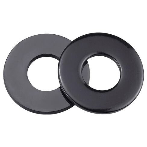 6 PCS 1" Wide Flat Washers, 2.5" Outer Diameter USS Standard, Stainless Steel 304 (18/8) with Wear-Resistant Black E-Coating, for 1" or M24 Screws and Bolts in Saudi Arabia