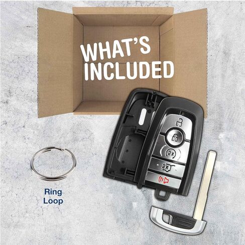 Keyless Option Remote Key Fob Shell Silver Prox Hatch Case For Ford (M3N-A2C93142600) in Saudi Arabia