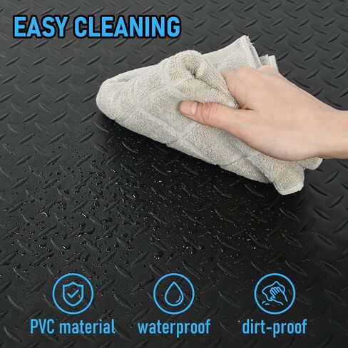 حصير مضاد للتعب مقاس 3 × 6 أقدام صناعي بسمك 15/16 بوصة إسفنجة ناعمة سميكة مريحة لوحة ماسية متينة شديدة التحمل للوقوف غير قابلة للانزلاق سجادة أرضية من الدرجة الصناعية لآلام الساق والظهر (أسود) in Kuwait