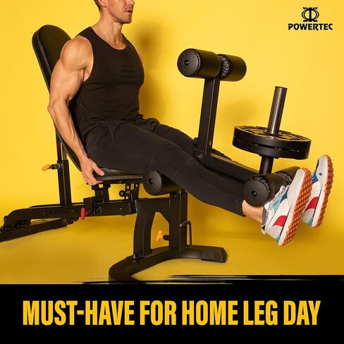 Powertec Fitness Leg Lift Curl - ملحق تمديد الساق لمعدات تمرين منضدة العمل، 200 رطل. - المنتجات المتوافقة فقط - ملحقات تدريب الأثقال للصالة الرياضية المنزلية in Saudi Arabia