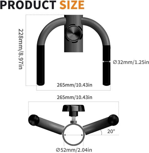 Landmine Handle (550LB Max) for T Bar Row Attachment, Heavy Duty Barbell Row Attachment for 2 Inch Olympic Bar, Pro TBar Row Handle, Landmine Row Attachment, Barbell Attachments in Saudi Arabia