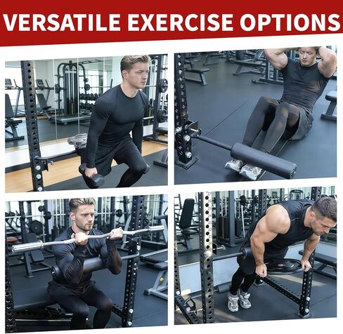 Nordic Leg Roller Attachment for Power Rack, Bulgarian Split Squat Roller, Hamstring Curl ,Core Workout Equipment Home Gym Workout Accessories for Squat Rack Accessories in Kuwait